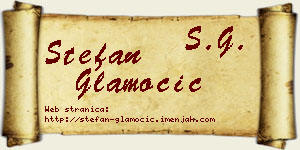 Stefan Glamočić vizit kartica